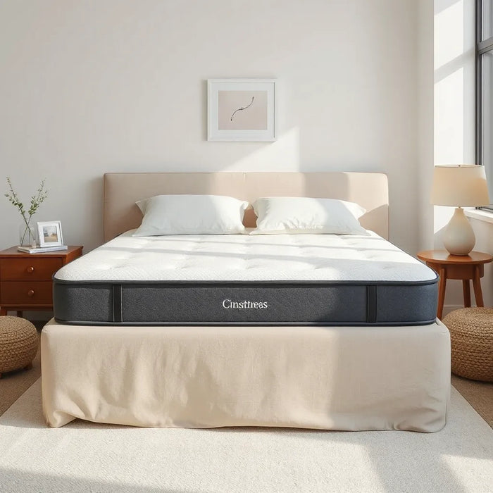 Medium-firm supportive bed setup designed for comfortable, long-lasting sleep