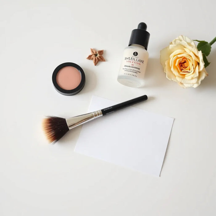 Skincare and makeup products arranged on a clean neutral background for cruelty-free shopping guidance