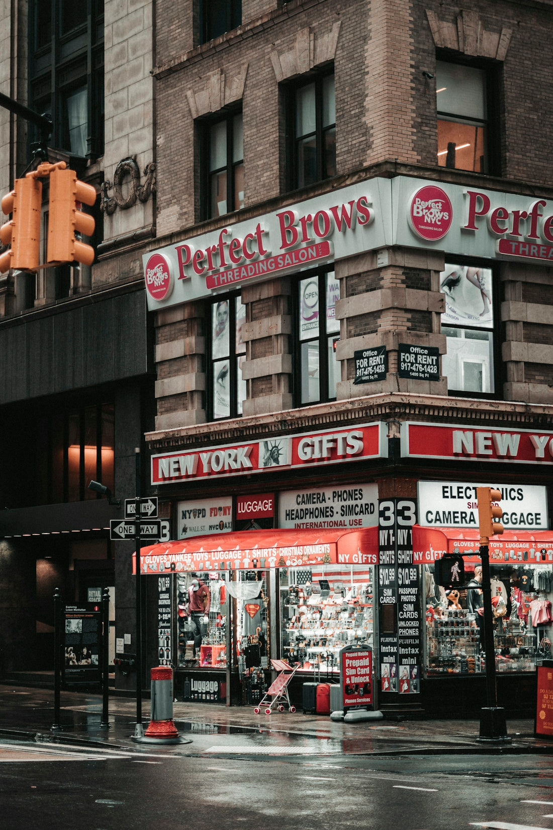 a corner store on a city street corner