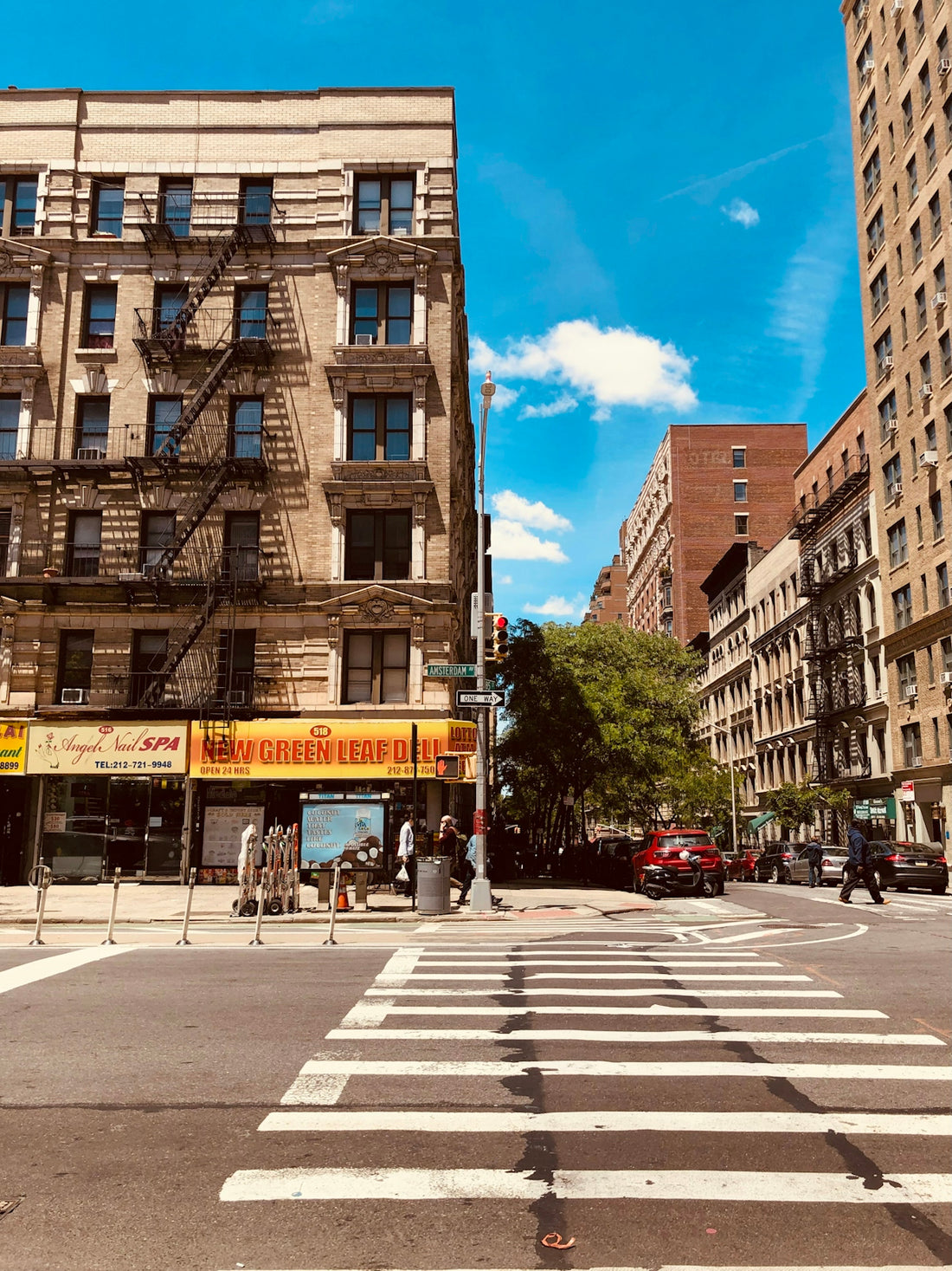 a street with buildings on either side