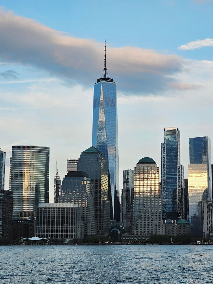 a view of a large city with tall buildings