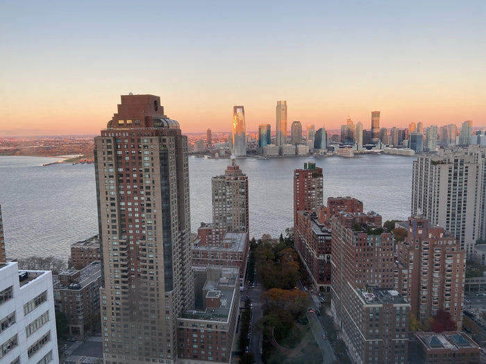 a view of a city and a body of water