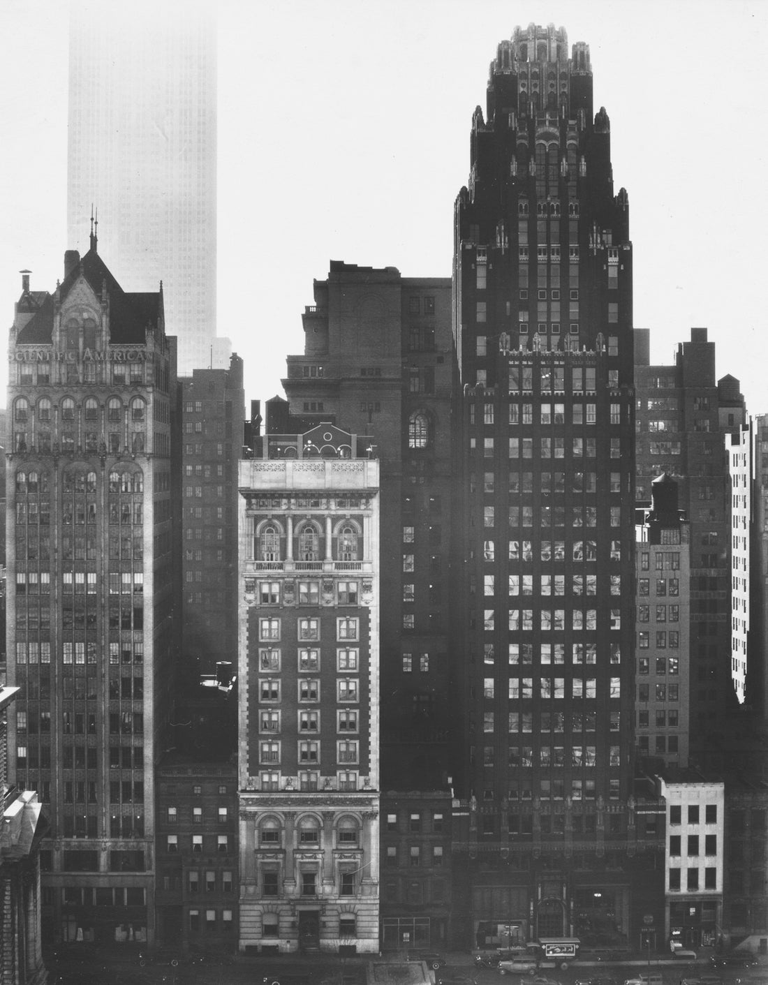 Skyscrapers in a dense urban cityscape