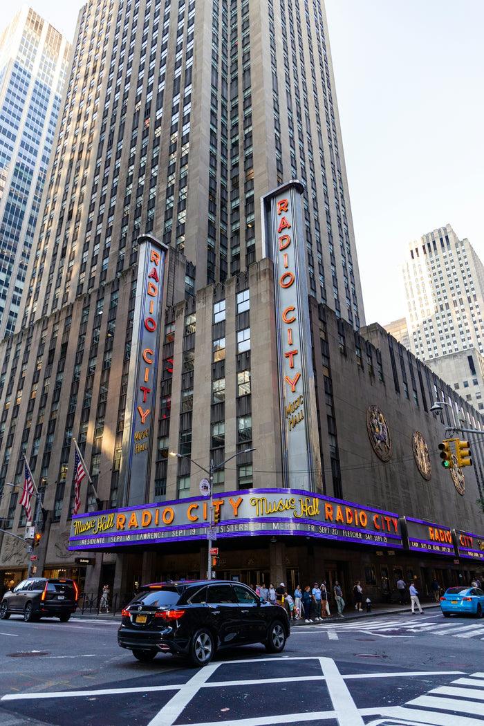 Radio city music hall building in new york city