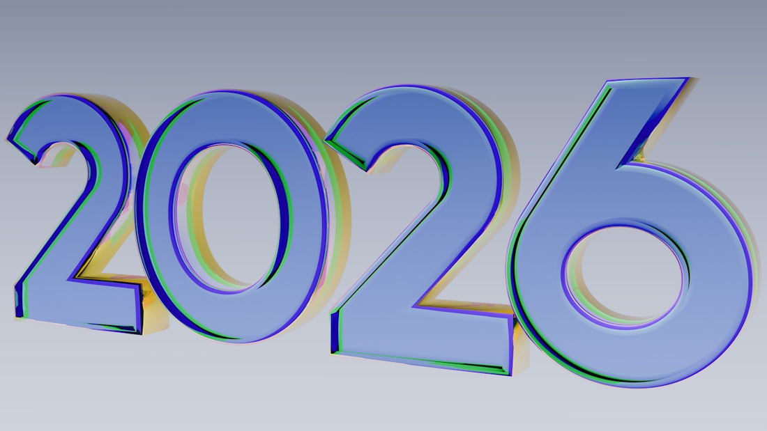 The year 2026 in blue 3D numbers.