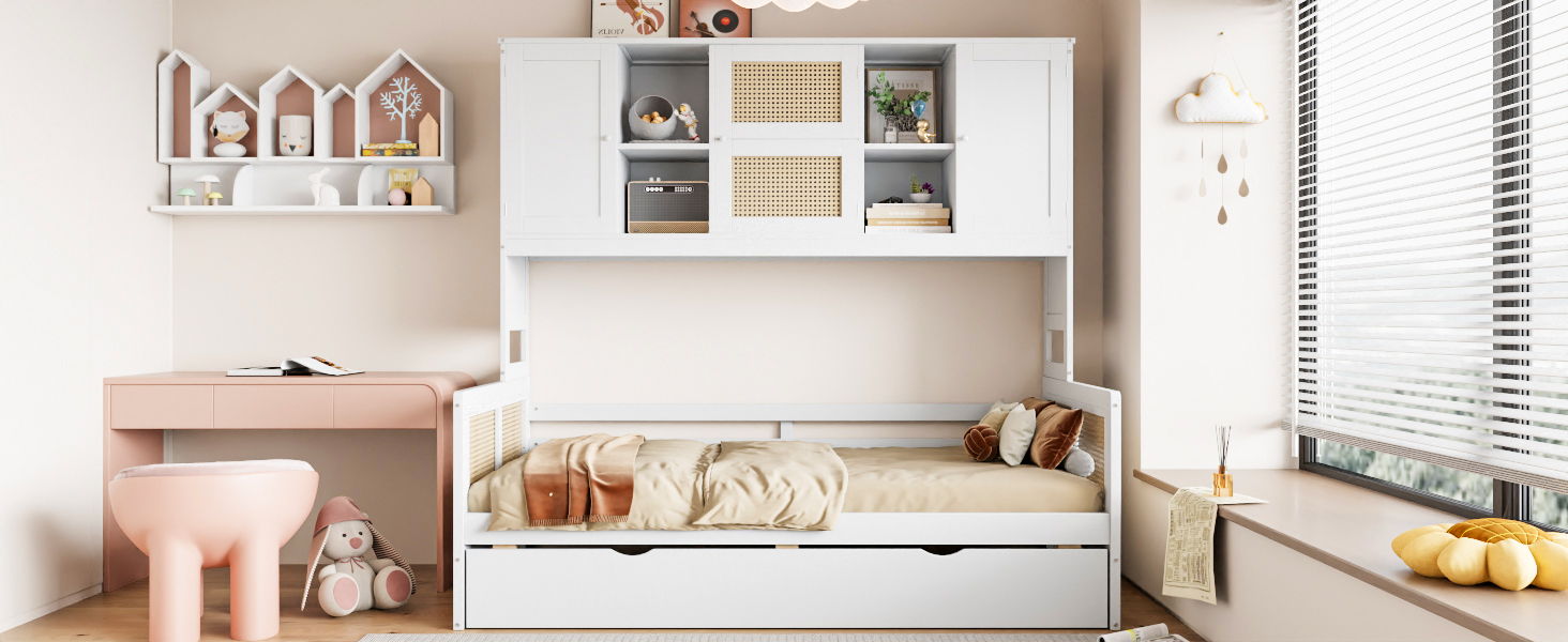 Daybed And All In One Cabinet And Shelf - The Sleep Loft - Online Mattress Showroom NYC