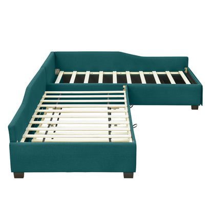 Upholstered Double Daybed With Trundle And Drawer - The Sleep Loft - Online Mattress Showroom NYC