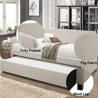 Jagger - Twin Daybed With Trundle - Fog - The Sleep Loft - Online Mattress Showroom NYC