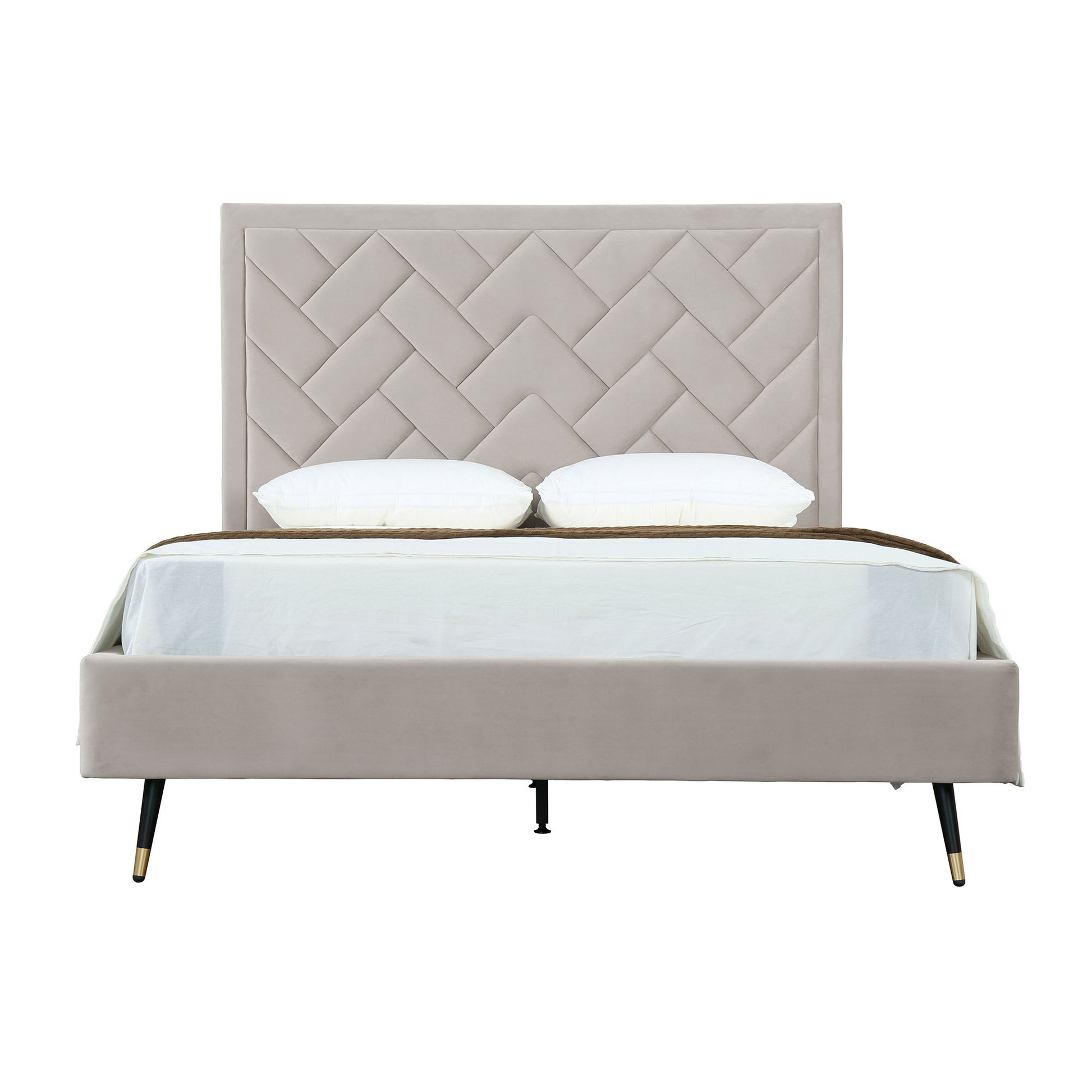 Crosby - Bed With Upholstered Headboard And Slats - The Sleep Loft - Online Mattress Showroom NYC