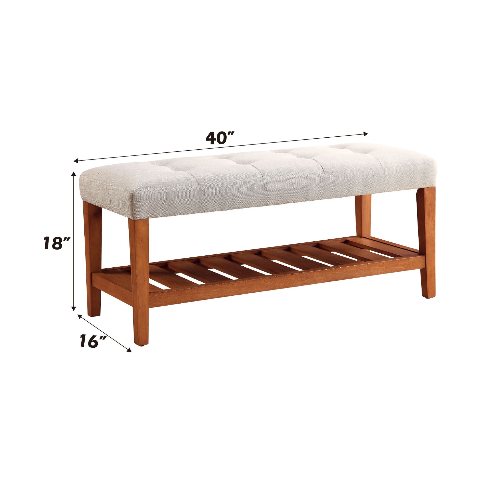 Charla - Upholstered Bench - The Sleep Loft - Online Mattress Showroom NYC
