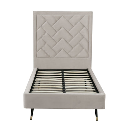 Crosby - Bed With Upholstered Headboard And Slats - The Sleep Loft - Online Mattress Showroom NYC