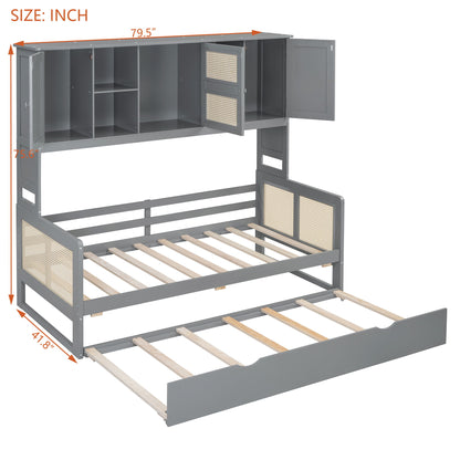 Daybed And All In One Cabinet And Shelf - The Sleep Loft - Online Mattress Showroom NYC