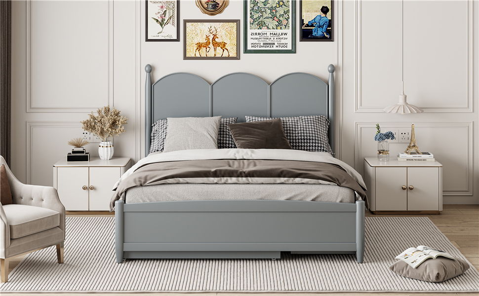 Platform Bed With With 2 Big Drawers And Trundle - The Sleep Loft - Online Mattress Showroom NYC