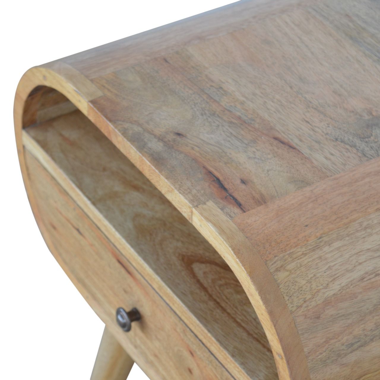 Circular Open Bedside Nightstand - The Sleep Loft - Online Mattress Showroom NYC