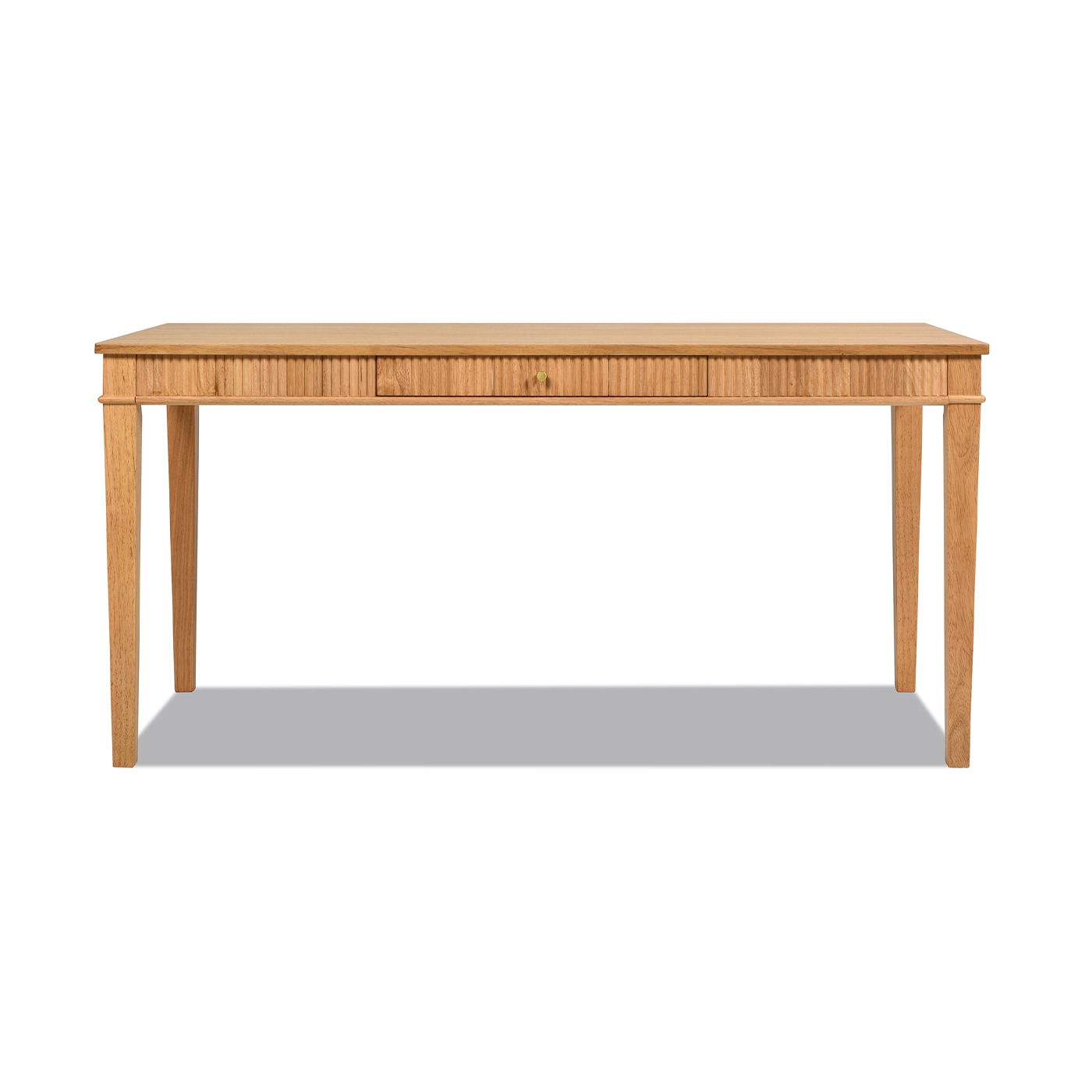 Dumont - Modern Farmhouse 1 Drawer Fluted Home Office Writing Desk - Natural Blonde - The Sleep Loft - Online Mattress Showroom NYC