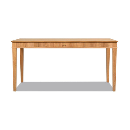Dumont - Modern Farmhouse 1 Drawer Fluted Home Office Writing Desk - Natural Blonde - The Sleep Loft - Online Mattress Showroom NYC
