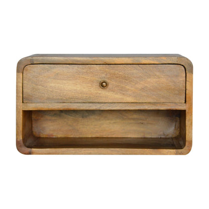 Curve Upper Slot Floating Nightstand - The Sleep Loft - Online Mattress Showroom NYC