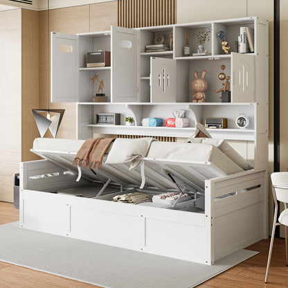 Daybed With All-In-One Cabinet And Shelf - The Sleep Loft - Online Mattress Showroom NYC