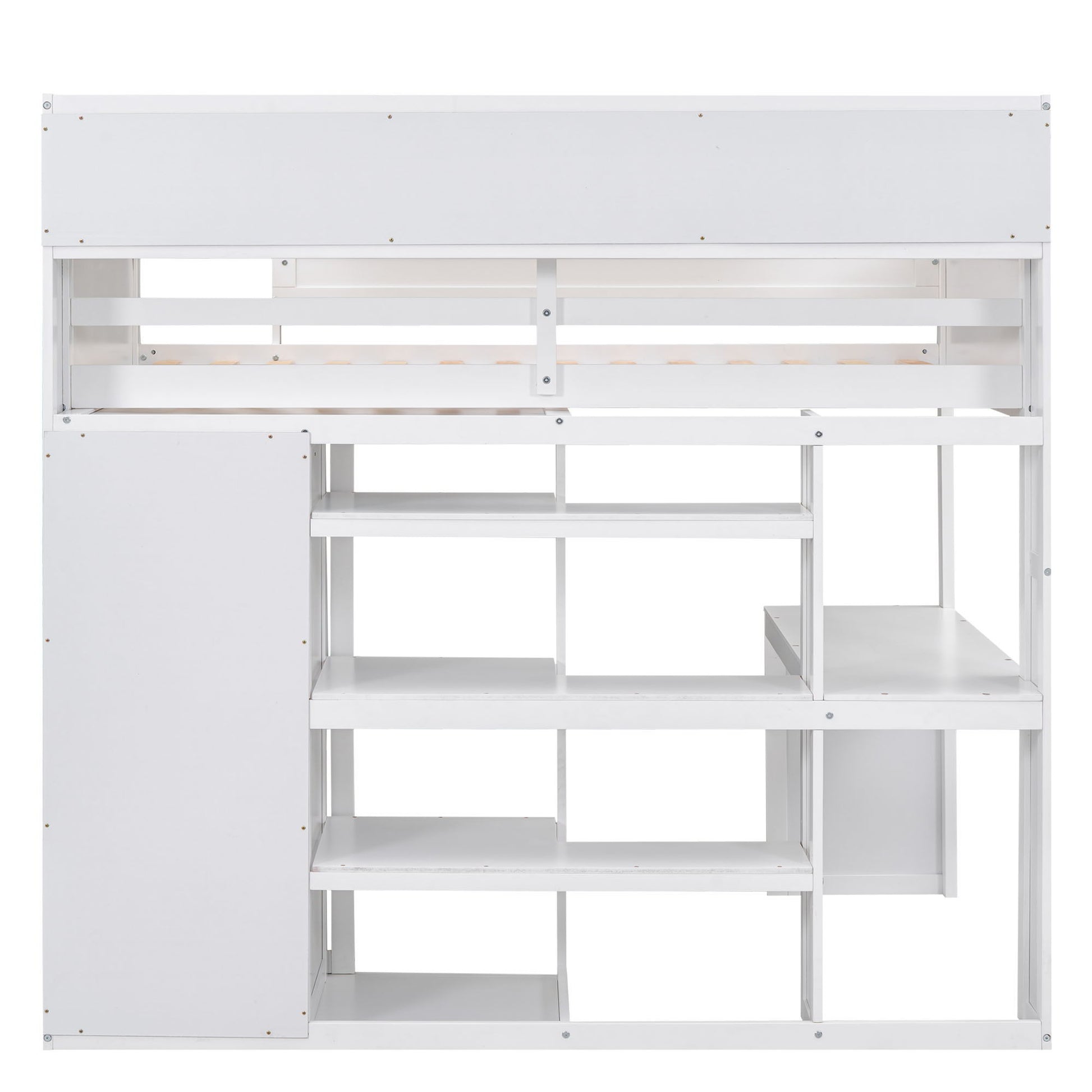Loft Bed With Built In Desk, Storage Shelves, And Wardrobe - The Sleep Loft - Online Mattress Showroom NYC