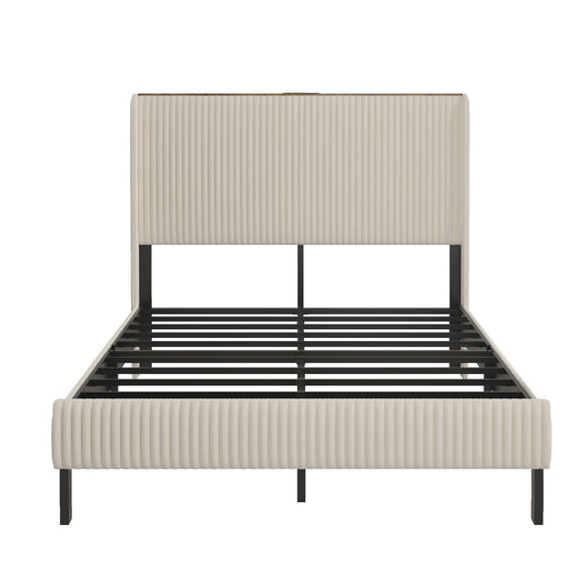 Platform Bed With Metal Frame And Charging Station - The Sleep Loft - Online Mattress Showroom NYC