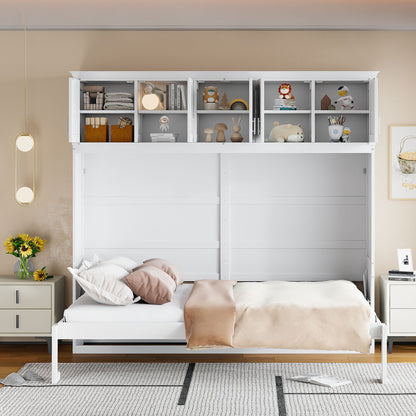 Murphy Modern Bed With Top Cabinets For Space Saving And Comfort - The Sleep Loft - Online Mattress Showroom NYC