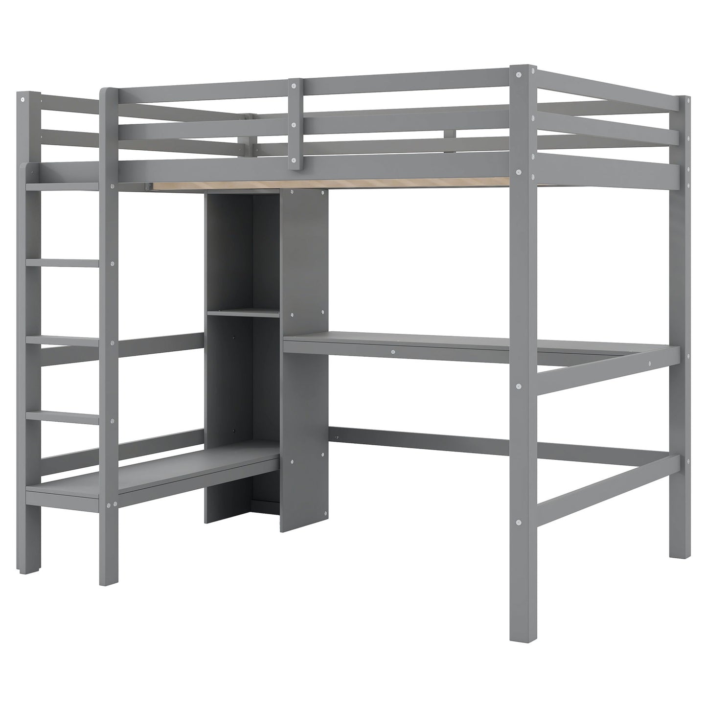 Loft Bed With Built In Desk And Multifunction Shelves - The Sleep Loft - Online Mattress Showroom NYC