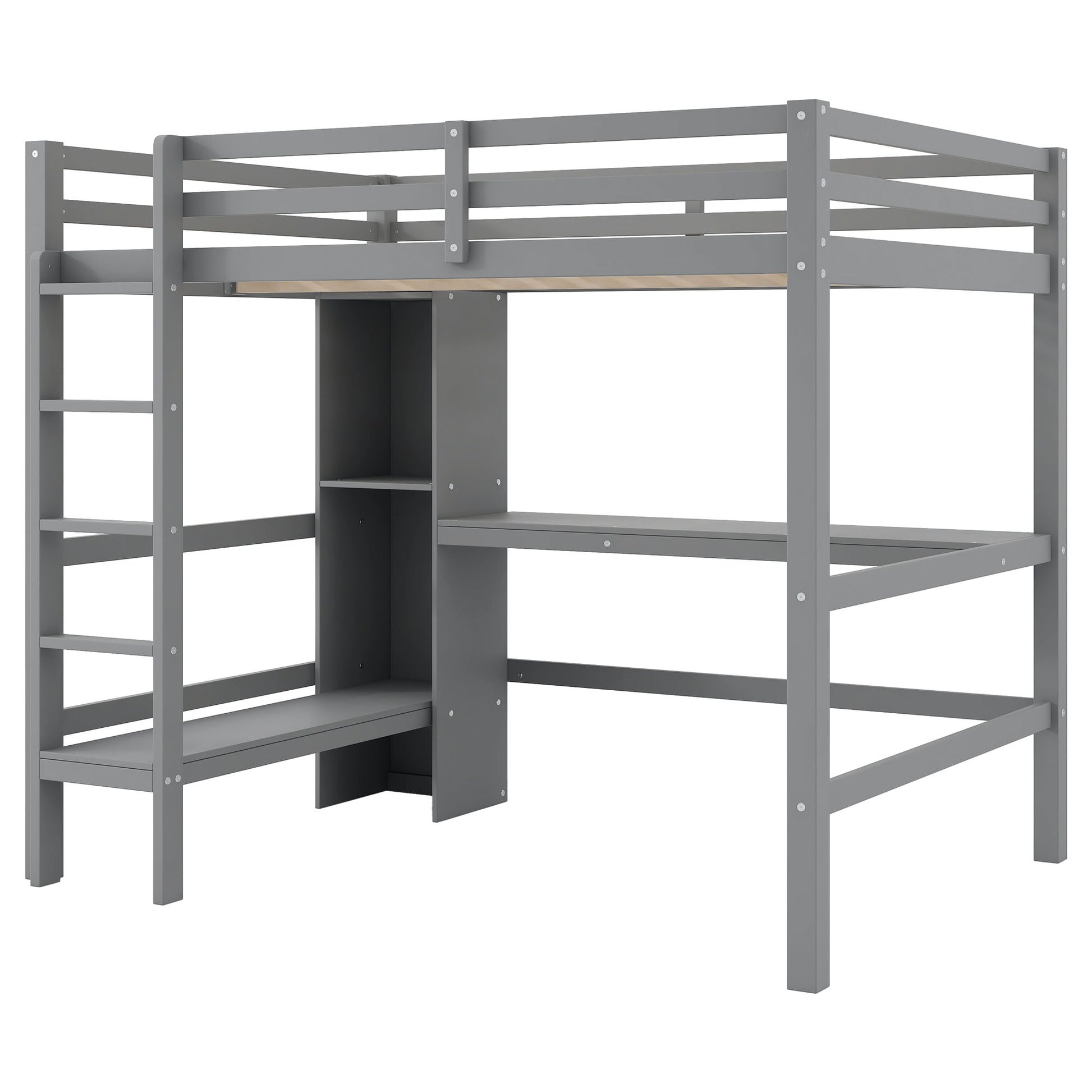 Loft Bed With Built In Desk And Multifunction Shelves - The Sleep Loft - Online Mattress Showroom NYC