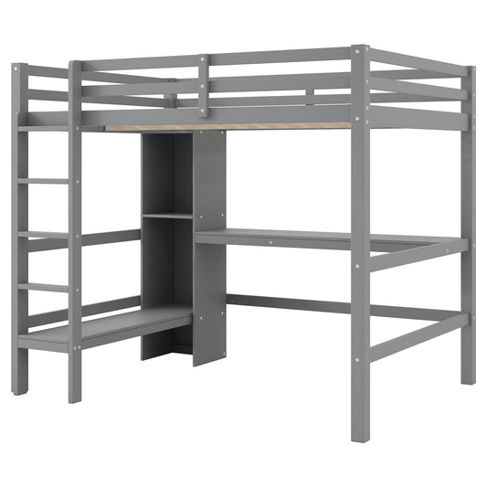 Loft Bed With Built In Desk And Multifunction Shelves - The Sleep Loft - Online Mattress Showroom NYC