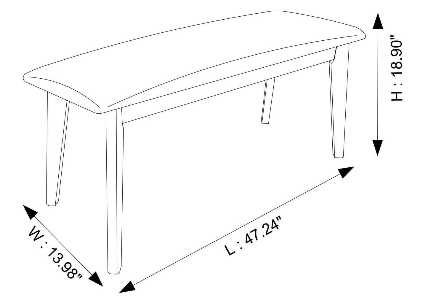 Carlos - Upholstered Bench - The Sleep Loft - Online Mattress Showroom NYC