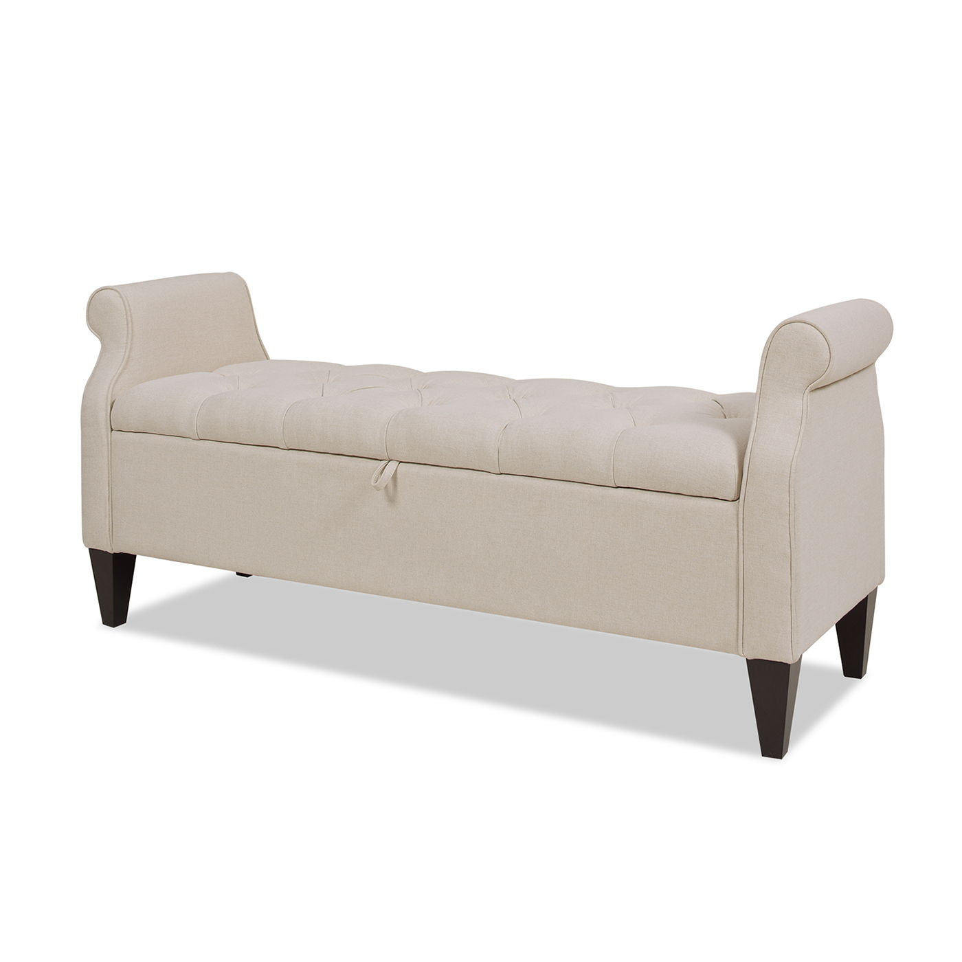 Jacqueline - Tufted Roll Arm Storage Bench - The Sleep Loft - Online Mattress Showroom NYC