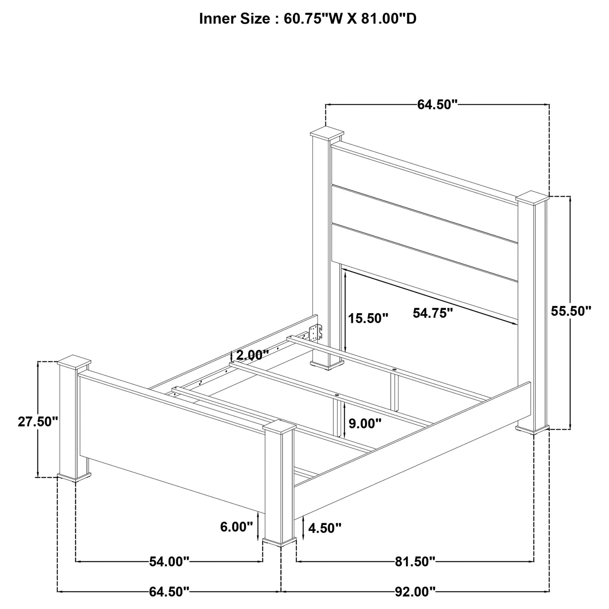 Sansome - Queen Panel Bed - Oak - The Sleep Loft - Online Mattress Showroom NYC