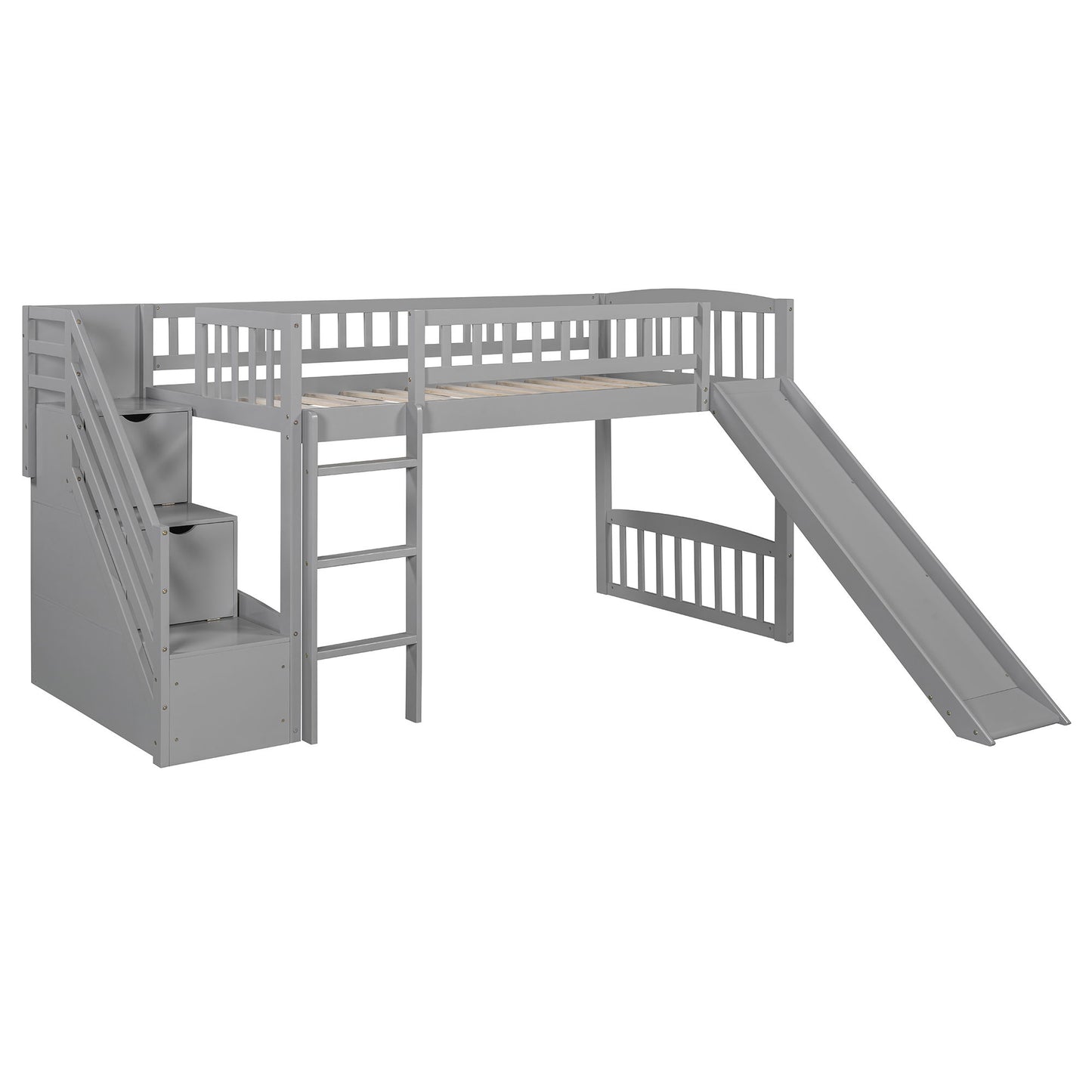 Loft Stairway Bed With 2 Drawers, Convertible Ladder And Slide - The Sleep Loft - Online Mattress Showroom NYC