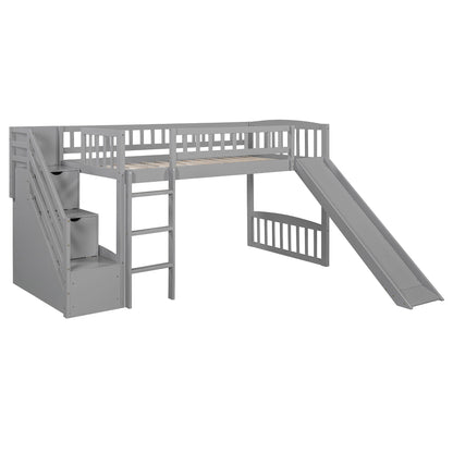 Loft Stairway Bed With 2 Drawers, Convertible Ladder And Slide - The Sleep Loft - Online Mattress Showroom NYC