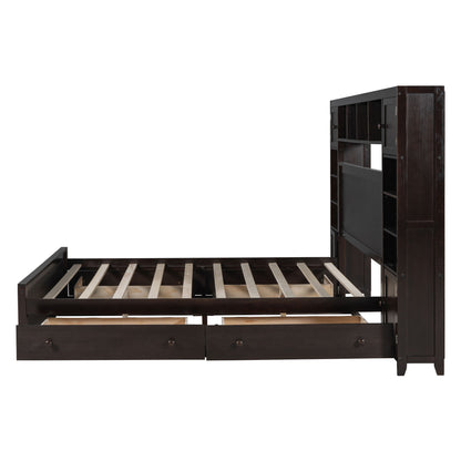 Bed With All In One Cabinet, Shelf And Sockets - The Sleep Loft - Online Mattress Showroom NYC