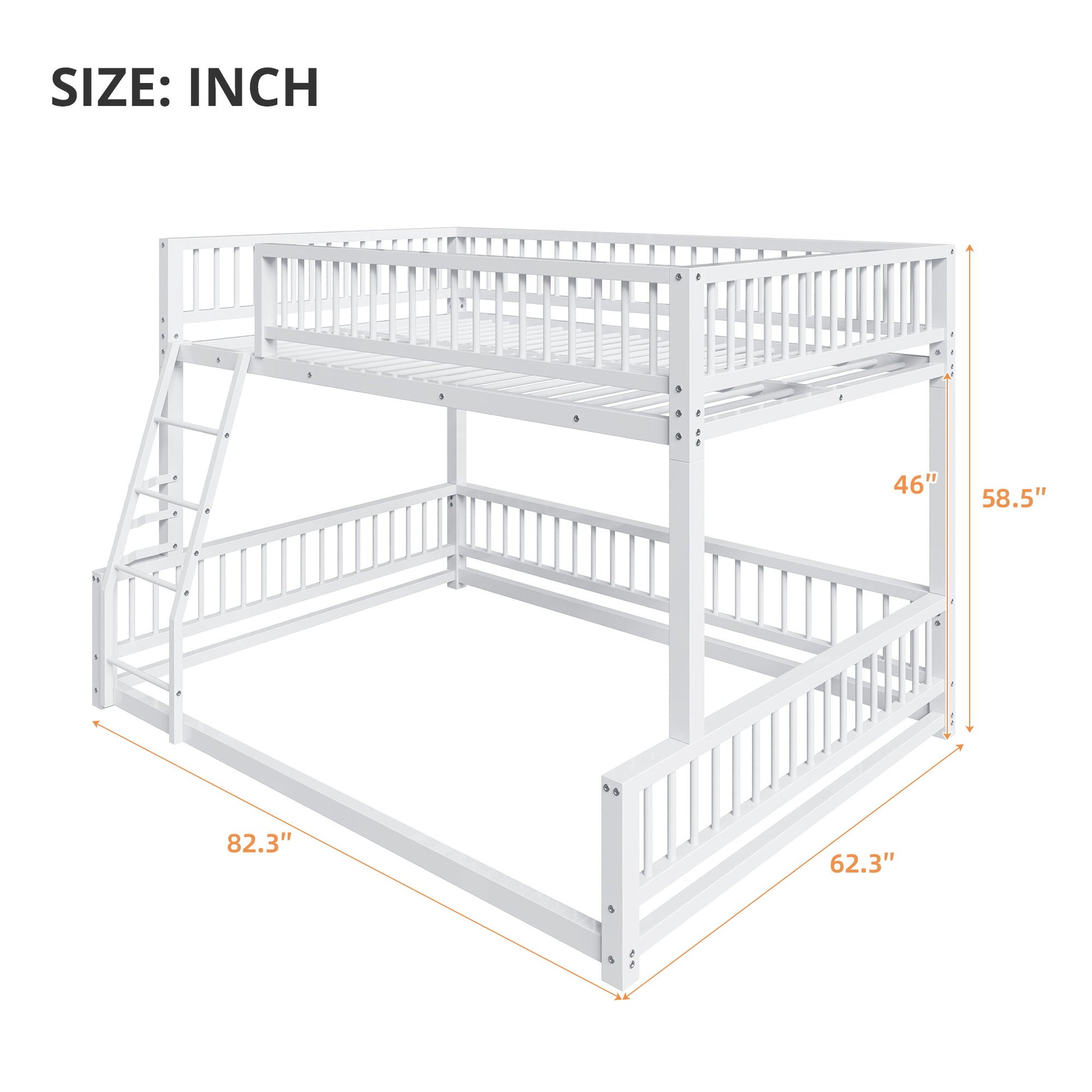 Bunk Bed Frame With Ladder And Safety Guardrails - The Sleep Loft - Online Mattress Showroom NYC