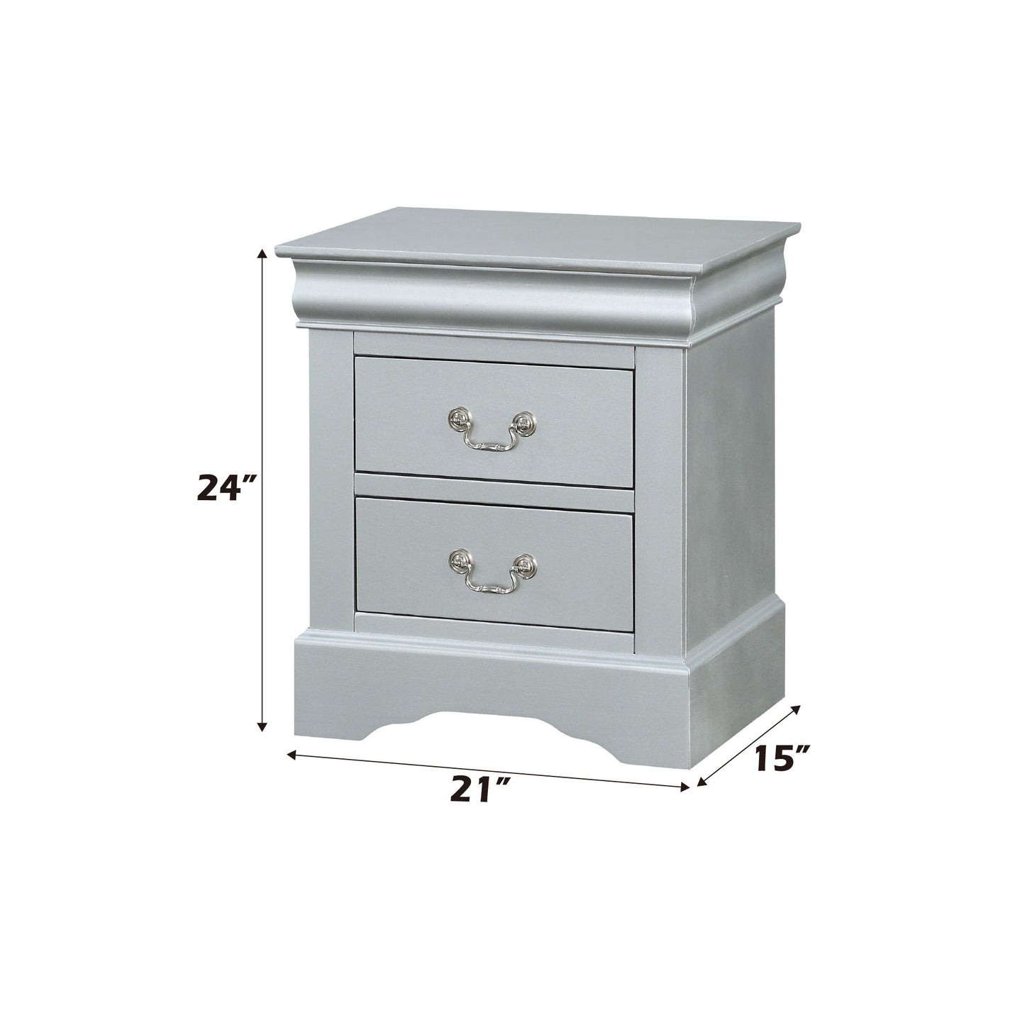 Louis Philippe - Accent Nightstand - The Sleep Loft - Online Mattress Showroom NYC