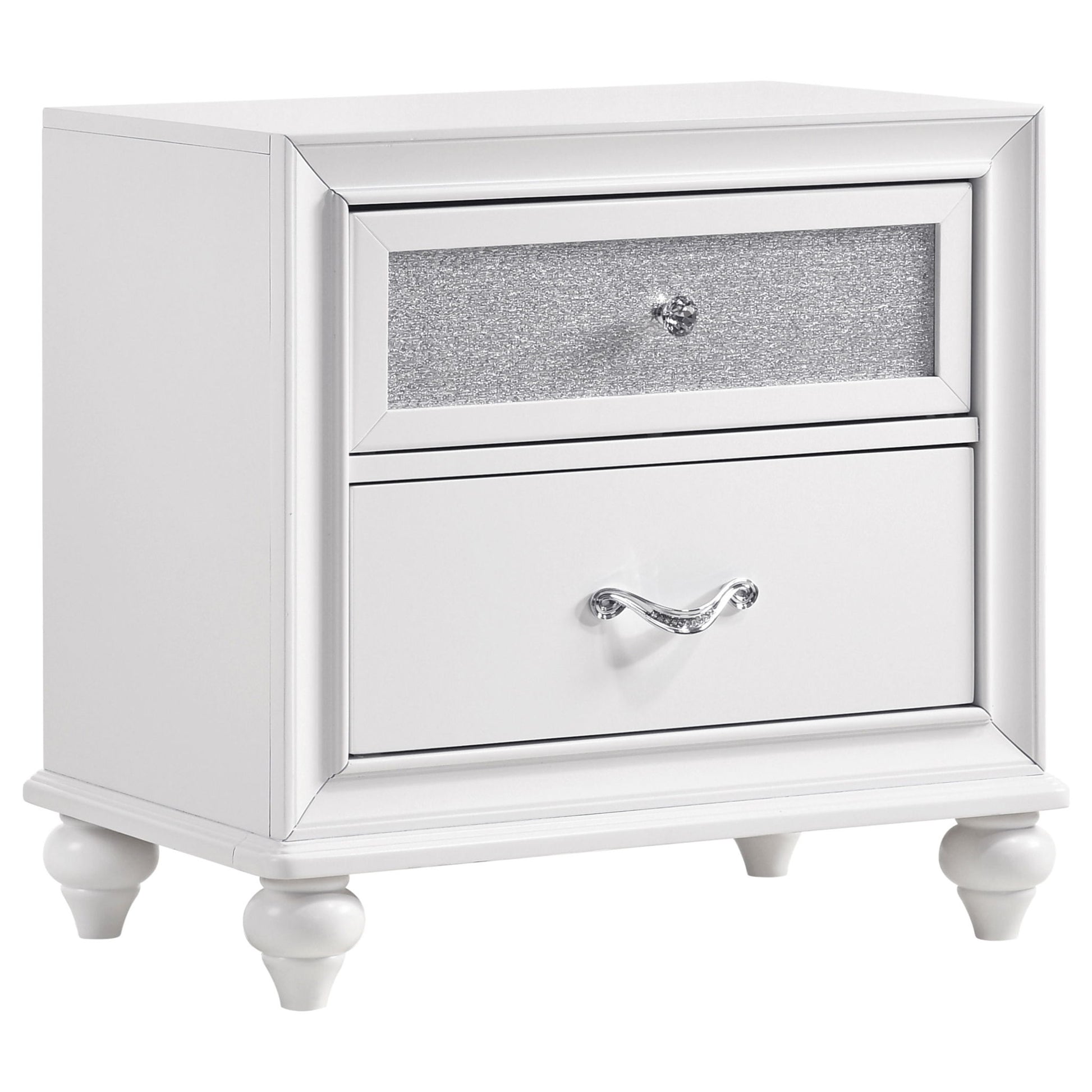 Barzini - 2 Drawer Nightstand Storage - White - The Sleep Loft - Online Mattress Showroom NYC