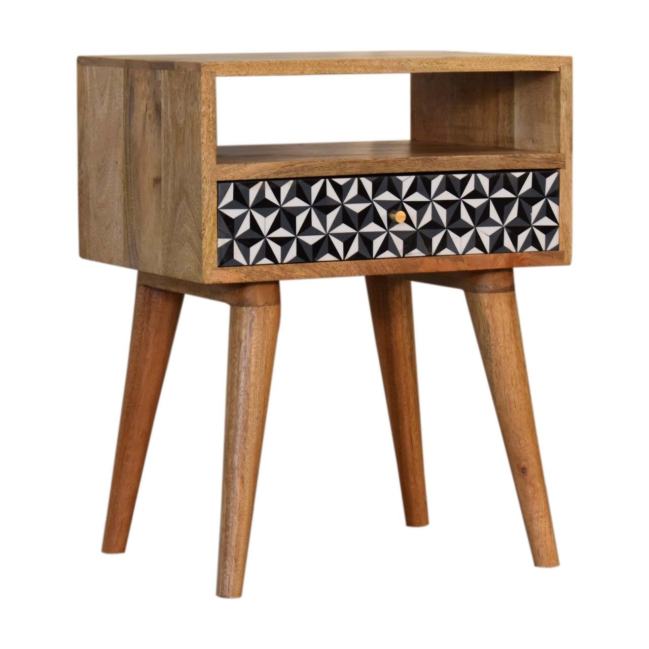 Mosaic Nightstand, 1 Drawer - Oak - The Sleep Loft - Online Mattress Showroom NYC