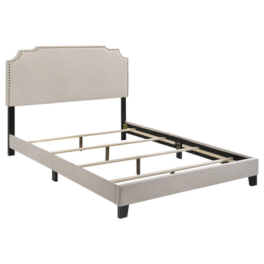 Panel Bed With Nailhead Trim, Upholstered Headboard - The Sleep Loft - Online Mattress Showroom NYC