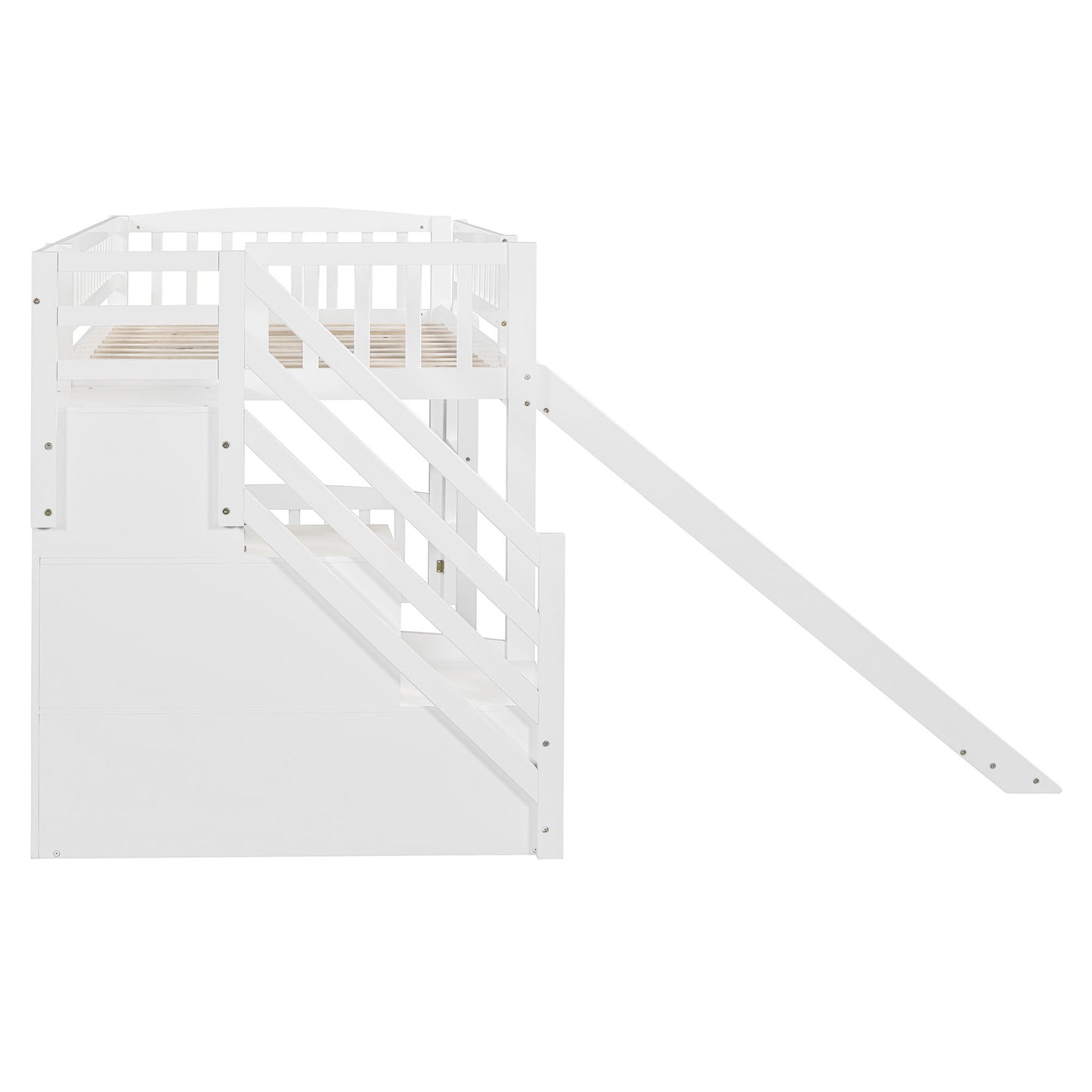 Loft Stairway Bed With 2 Drawers, Convertible Ladder And Slide - The Sleep Loft - Online Mattress Showroom NYC