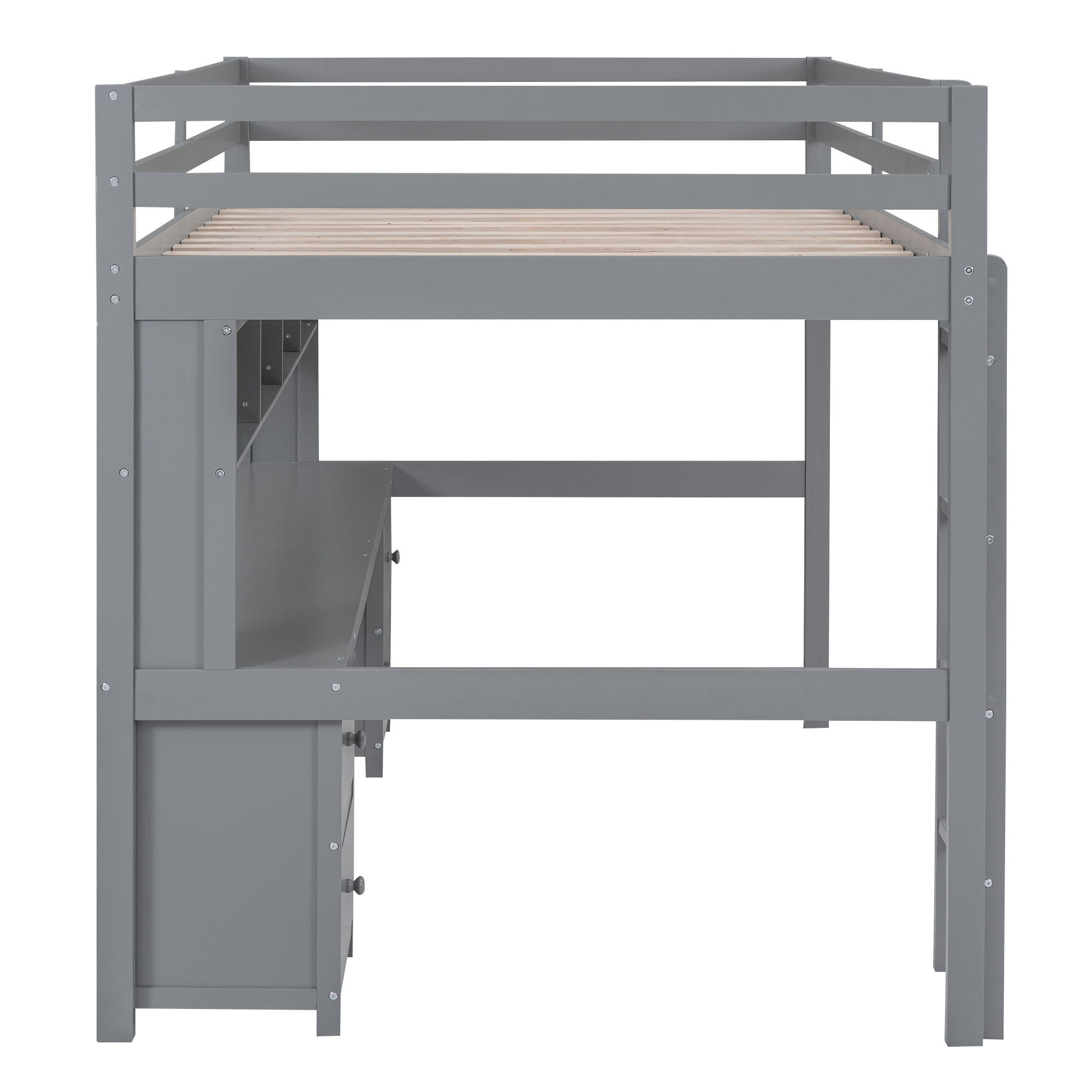 Loft Bed With Desk, Cabinets, Drawers, Charging Station And Bedside Tray - The Sleep Loft - Online Mattress Showroom NYC