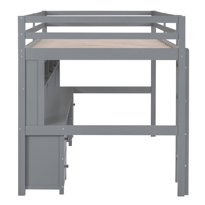 Loft Bed With Desk, Cabinets, Drawers, Charging Station And Bedside Tray - The Sleep Loft - Online Mattress Showroom NYC