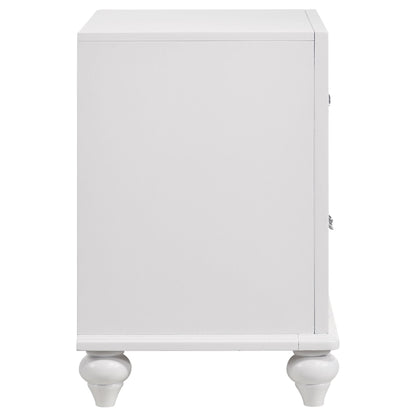 Barzini - 2 Drawer Nightstand Storage - White - The Sleep Loft - Online Mattress Showroom NYC