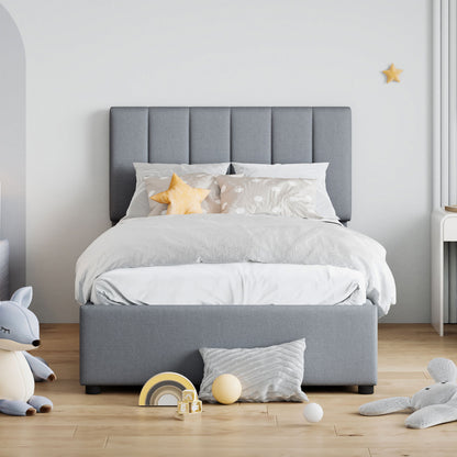 Upholstered Platform Bed With A Hydraulic Storage System - The Sleep Loft - Online Mattress Showroom NYC