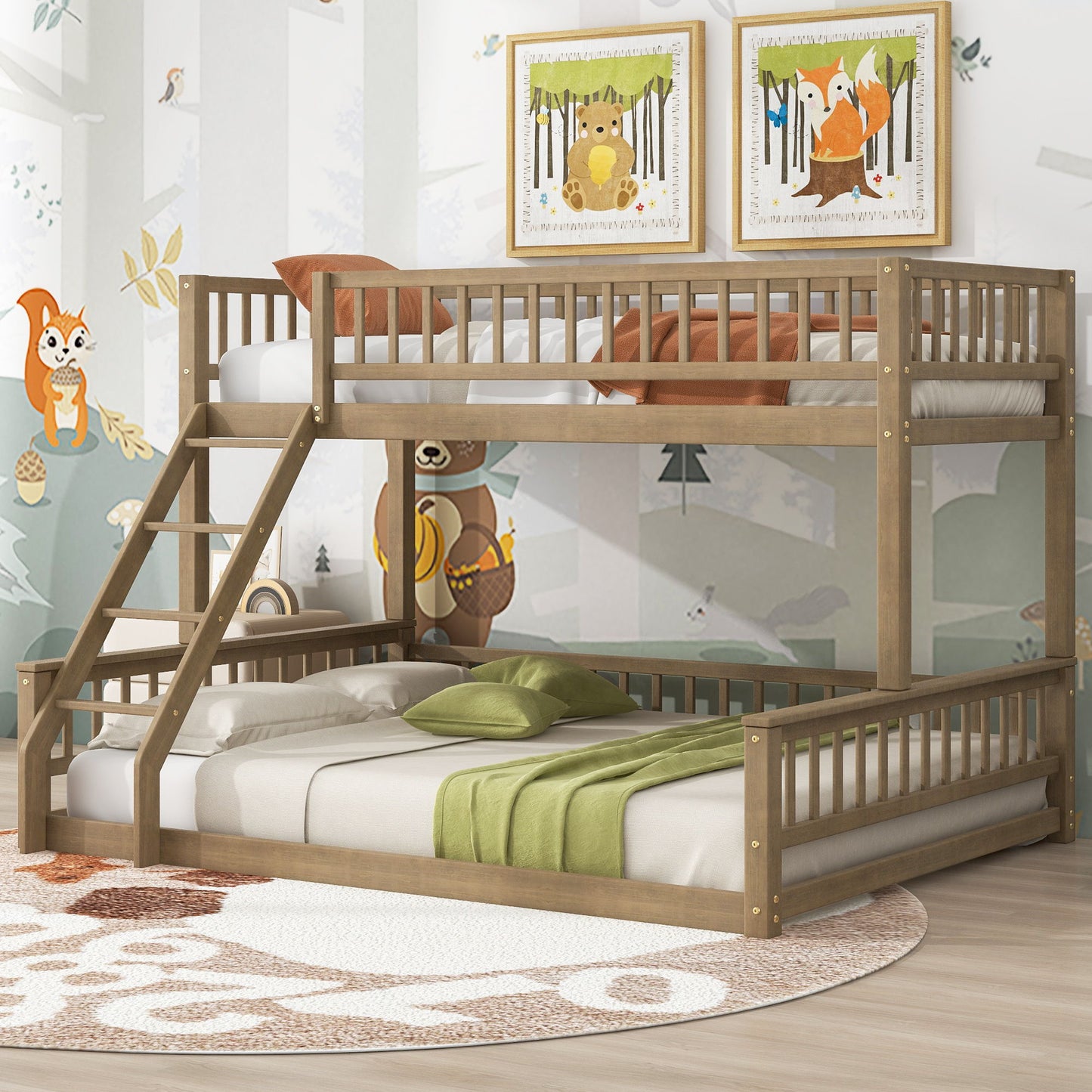 Bunk Bed With Ladder And Guardrails - The Sleep Loft - Online Mattress Showroom NYC