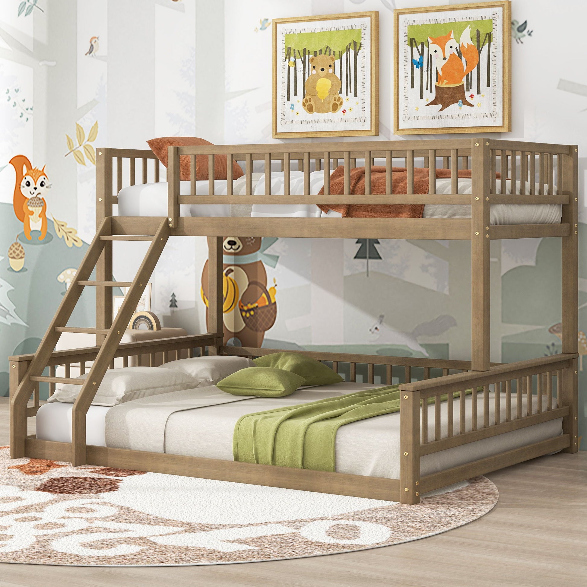 Bunk Bed With Ladder And Guardrails - The Sleep Loft - Online Mattress Showroom NYC