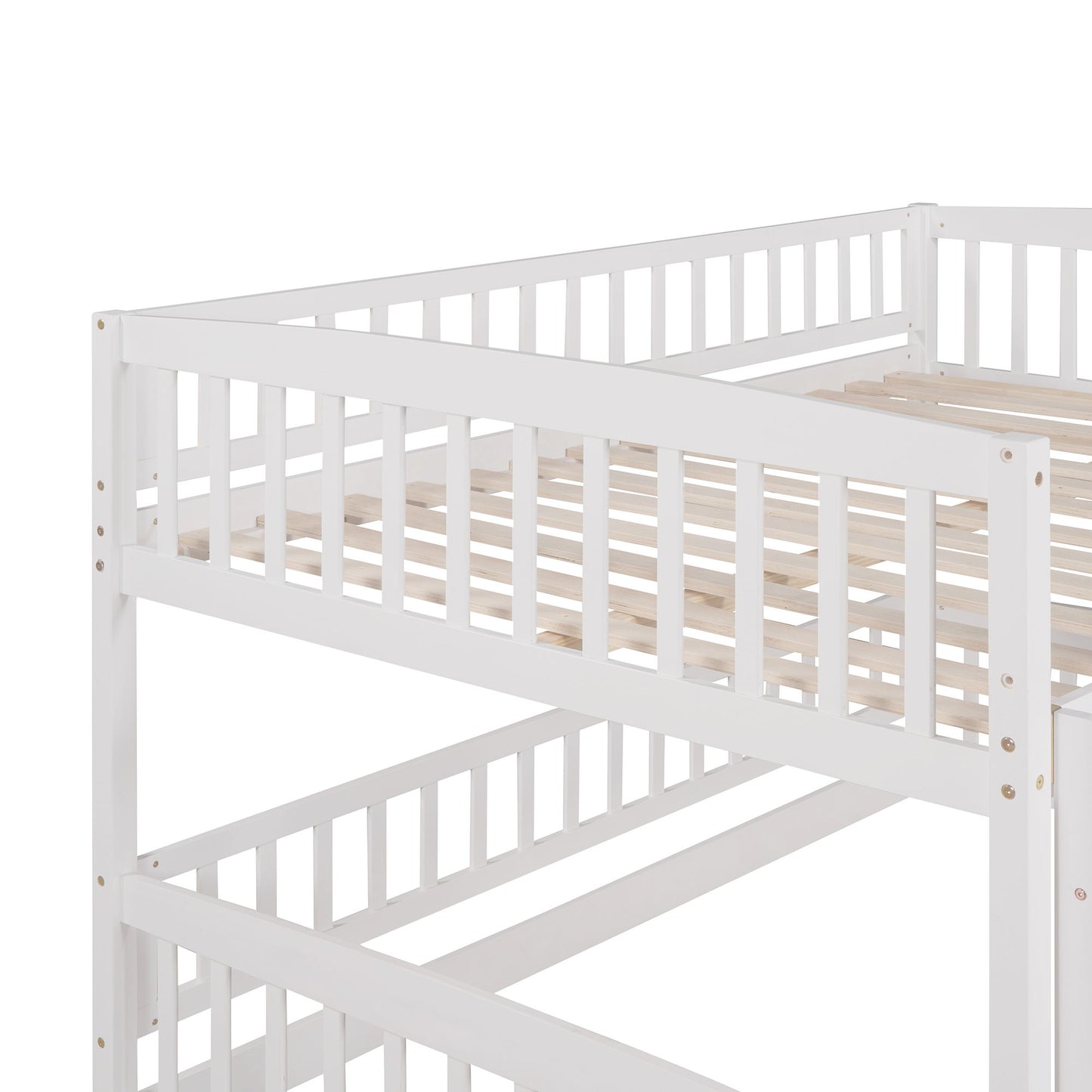 Low Bunk Bed With Slide, Fence And Ladder - The Sleep Loft - Online Mattress Showroom NYC