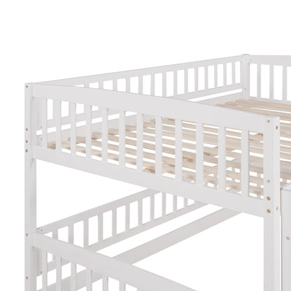 Low Bunk Bed With Slide, Fence And Ladder - The Sleep Loft - Online Mattress Showroom NYC
