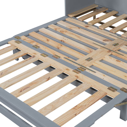 Murphy Bed With Frosted Glass Doors Design, Fake Drawers, Metal Legs - The Sleep Loft - Online Mattress Showroom NYC