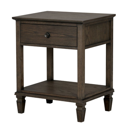 Victoria - Bedside Table With Drawer And Shelf - The Sleep Loft - Online Mattress Showroom NYC